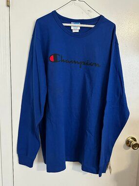 Blue Champion Long Sleeve Shirt XL